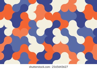 Fashion geometric seamless pattern composition. Abstract colorful mosaic background design