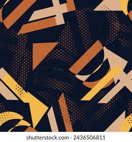 Vector geométrico de moda sin patrón. Ilustración gráfica.