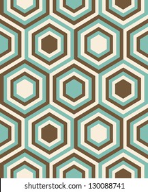 Fashion geometrical pattern in retro colors, seamless vector background. For fashion textile, cloth, backgrounds.