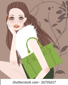 Fashion girl with bag