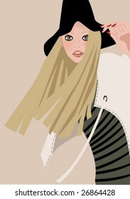 Fashion girl with the hat