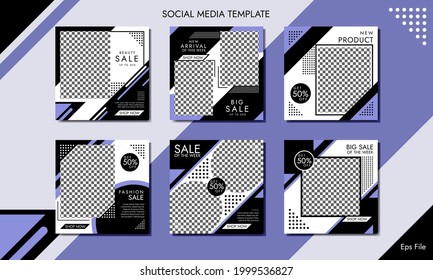 Fashion Girl  Sale social media Post Template