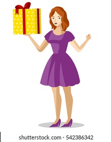 fashion girl shopping buying a package