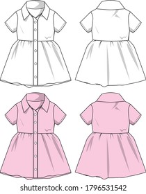 Fashion girl skirt vector template