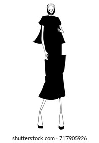 Fashion girl, vector illustration 