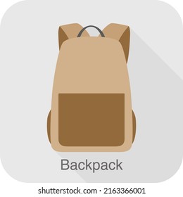 Fashion girl's bag series, vector illustration, backpack bag