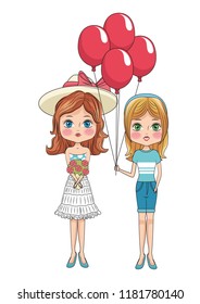 Fashion girls cartoons