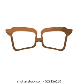 fashion glasses accessory icon over white background. hipster style design. vector illustration