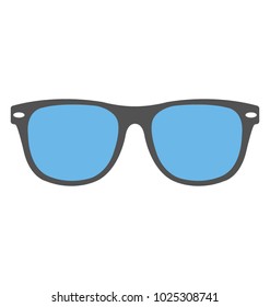 
Fashion glasses vector icon in flat design 
