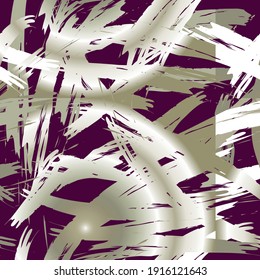 Fashion Gold Brushstroke Vector Pattern Seamless