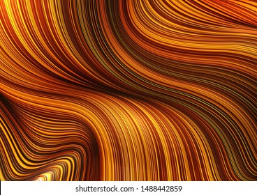 Fashion gold poster million thin lines luxury design. Liquid wave lines fashion background. Beautiful flowing drape textiles from multitude of thin threads. illustration vogue golden drape banner set.
