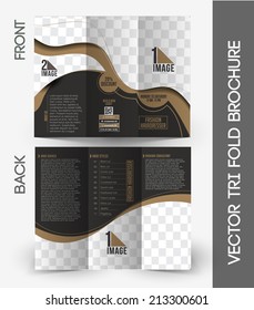 Fashion Hairdresser Tri-Fold Mock up & Brochure Design. 