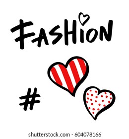 Fashion hand drawn illustration with lips and lipstick. Speech bubble Wow. Modern sketch set. Stock fashion vector.