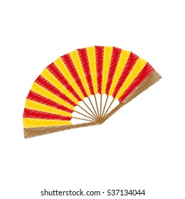 fashion hand fan icon vector illustration graphic design