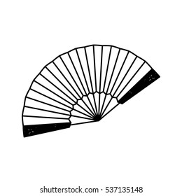 fashion hand fan icon vector illustration graphic design