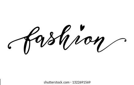Fashion Hand Lettering Text Vector Hand Stock Vector (Royalty Free ...