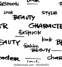 Fashion hand written pattern