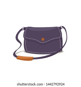 Fashion Handbag. Vector Isolated Graphic Design Element. Modern, cute, fashion, casual, elegant, business, luggage, glamour bag. Textile, fabriq, leather purse. Flat, cartoon, comic style