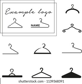 Fashion hanger can be use for your logo or fashion infographic . Vector sign