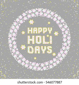 Fashion happy holidays card. Vector illustration EPS10.