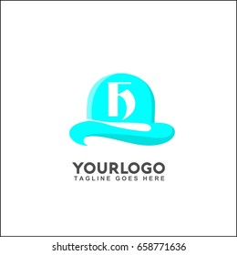Fashion hat illustration for your business, letter H