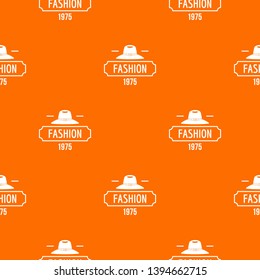 Fashion hat pattern vector orange for any web design best