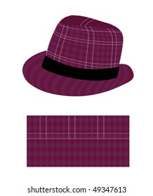 fashion head in pink with a cool motive