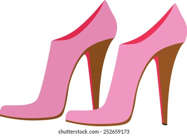 fashion high heels shoes vector