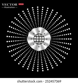 Fashion Icon aircraft around the world, vector illustration, EPS 10