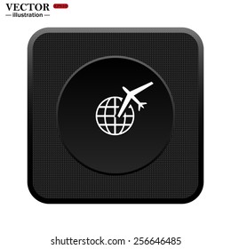 Fashion Icon aircraft around the world, vector illustration, EPS 10