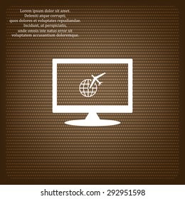 Fashion Icon aircraft around the world. icon. vector design