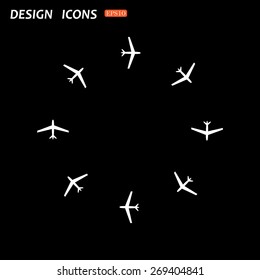 Fashion Icon Aircraft. icon. vector design