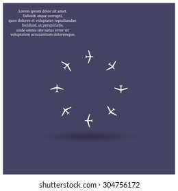 Fashion Icon Aircraft. icon. vector design