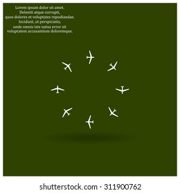 Fashion Icon Aircraft. icon. vector design