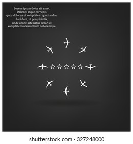 Fashion Icon Aircraft. icon. vector design