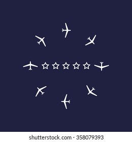 Fashion Icon Aircraft icon, vector illustration. Modern design. Flat design style