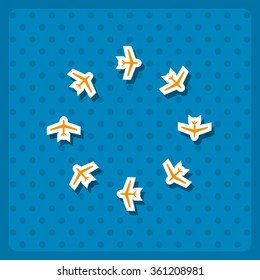 Fashion Icon Aircraft icon, vector illustration. Flat design style