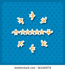 Fashion Icon Aircraft icon, vector illustration. Modern design. Flat design style