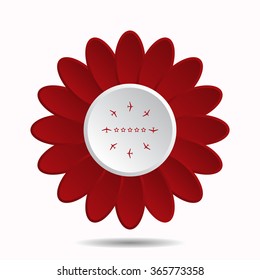 Fashion Icon Aircraft icon, vector illustration. Modern design. Flat design style, flower icon