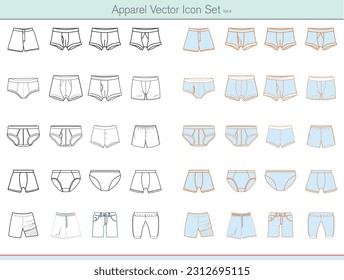 Fashion icon, Apparel Icon, Cloth line art, boys cloth, women cloth, child dress line art, Line art vector, free vector, Icon set, garment product, Vector icon set.