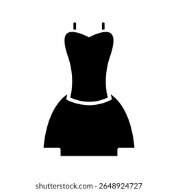 Fashion icon in flat style. Simple symbol representing clothing, style, or trends. Isolated on white background. Ideal for fashion apps, boutique logos, or style-related illustrations.