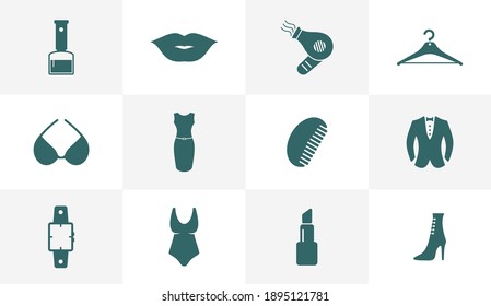 Fashion icon logo concepts vector, Creative design template, Illustration