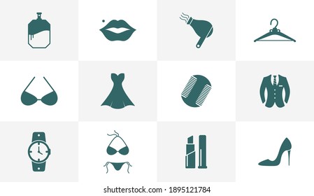 Fashion icon logo concepts vector, Creative design template, Illustration