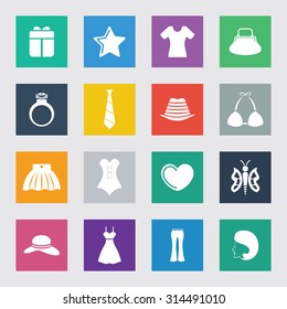 Fashion icon set