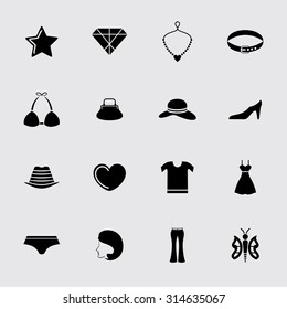 Fashion icon set