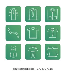 Conjunto de iconos de moda colección. Ilustración de icono de Vector