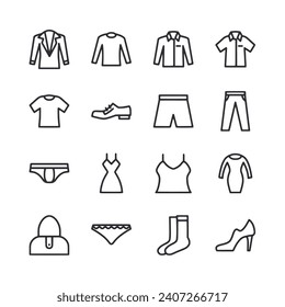 Fashion icon set vector illustration