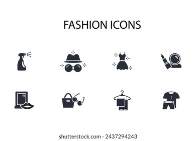 Fashion icon set.vector.Editable stroke.linear style sign for use web design,logo.Symbol illustration.