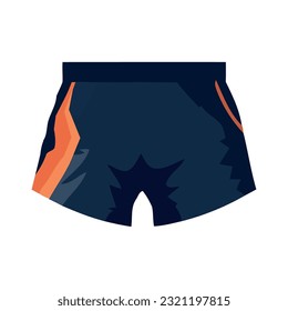 Fashion icon shorts, modern summer activity icon isolated