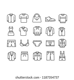 Fashion Icons Collection in line style